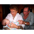 Shannon with Great Grandma and Great Grandpa Charlebois